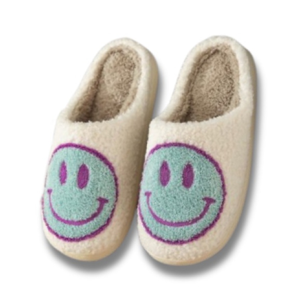 Blue & Purple Happy Slippers